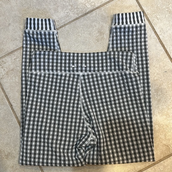 The Upside Masilda Black and White Gingham Athletic Leggings S - Picture 7 of 8
